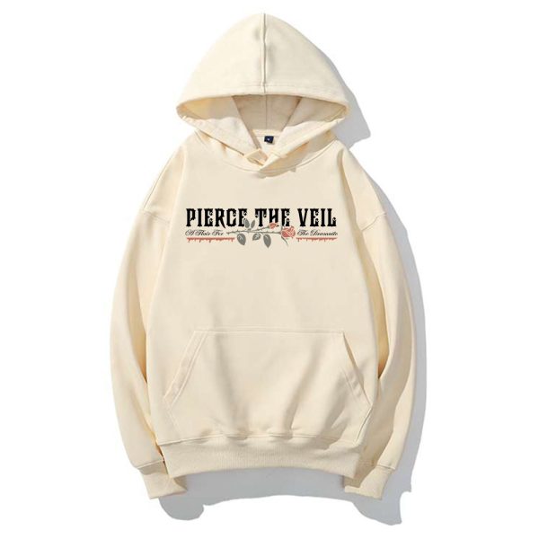 A Flair for the Dramatic Rose Hoodie Ivory