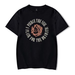 A Flair for the Dramatic Rose T-Shirt Black